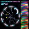 20pcs Colorful Car Wheel Hub Reflectors Stickers Night Warning Reflective Decals for Auto Motorcycle Bike Tire Auto Accessories