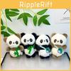 Fluffy Bamboo Leaf Panda Plush Keychain Delightful Mini Gift For Panda Lovers