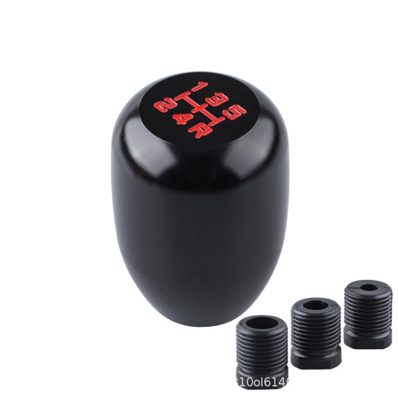 Universal Aluminum Alloy Gear Shift Knob, 5/6-Speed Manual Lever Head for Car Modification