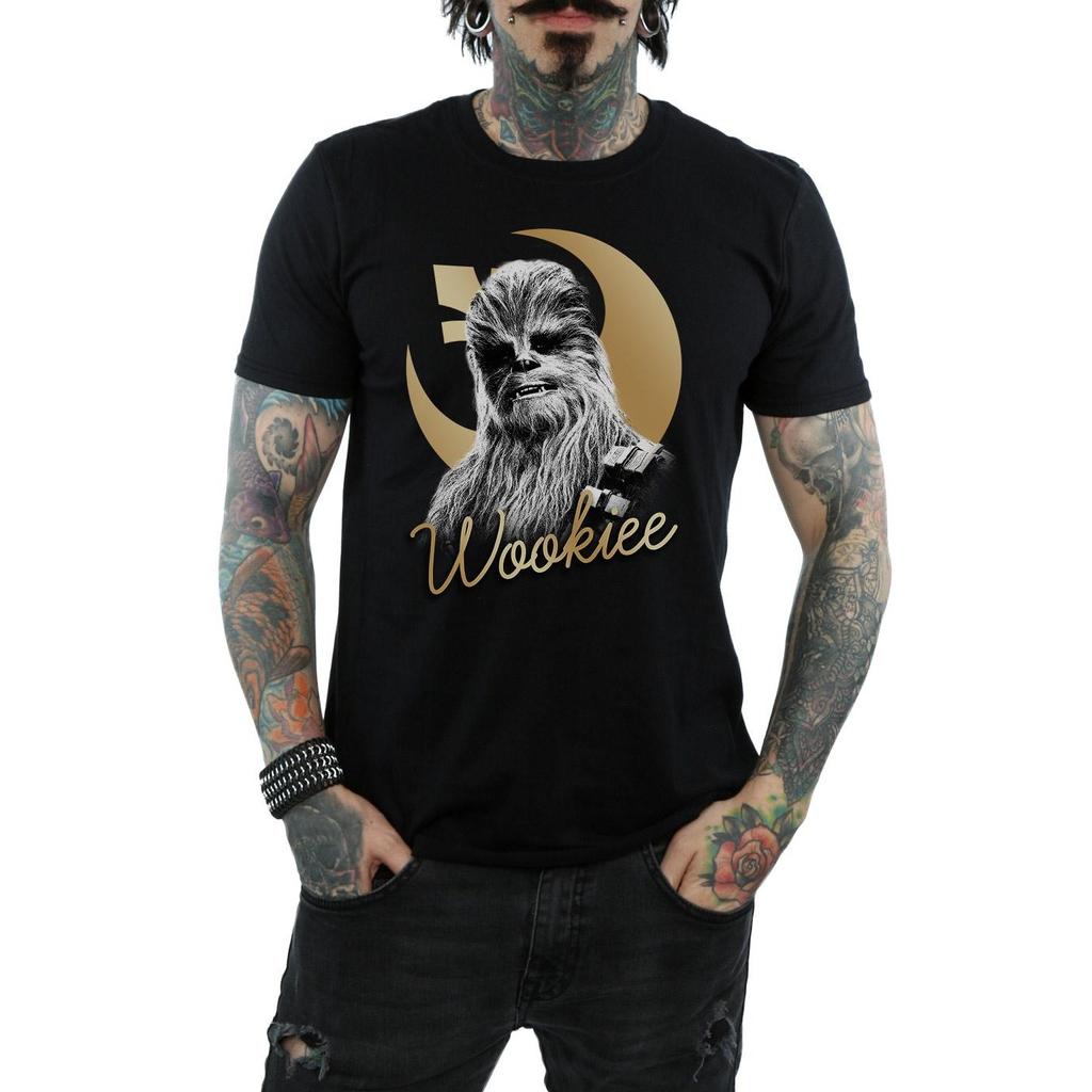 Star Wars Mens The Last Jedi Gold Chewbacca T-Shirt
