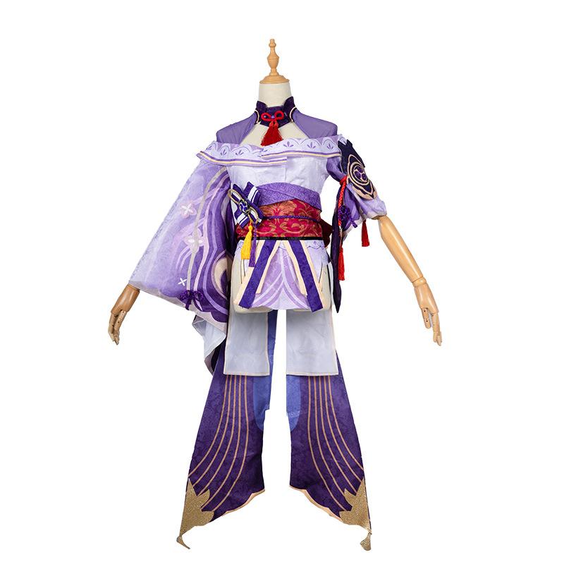 Raiden Shogun Косплей Игра Raiden Shogun Beelzebul Косплей Костюм Аниме Униформа Парик Платье на Хэллоуин для женщин