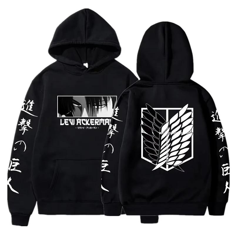 Японские аниме толстовки мужские повседневные харадзюку хип-хоп с круглым вырезом с длинным рукавом пуловер осенне-зимние флисовые толстовки