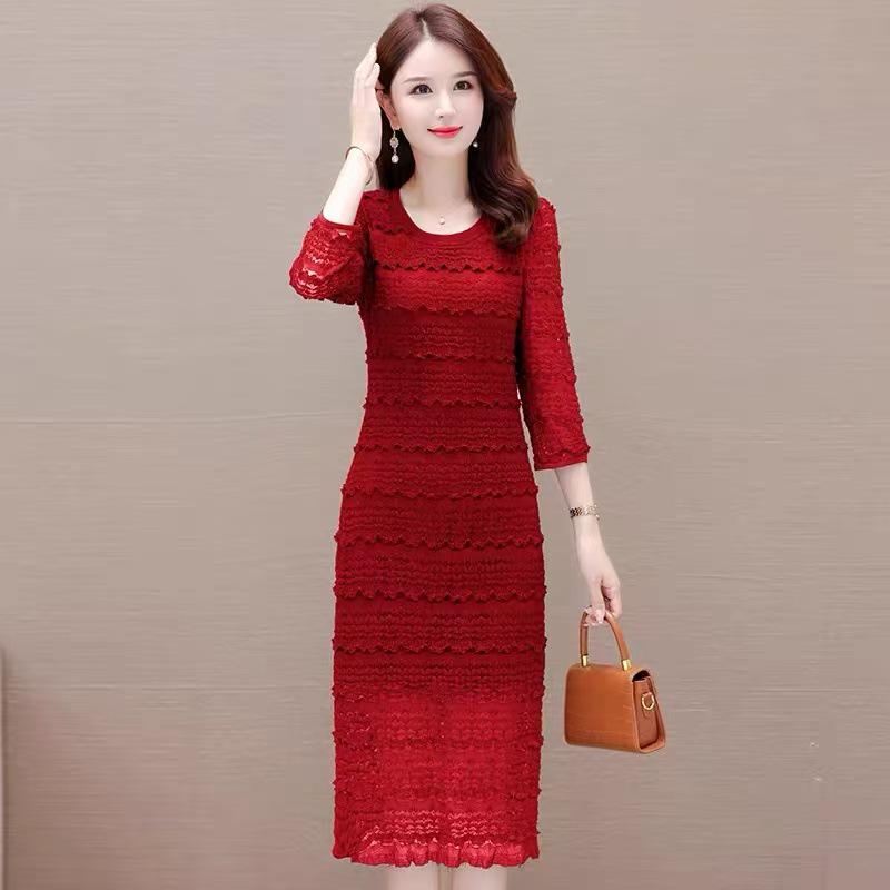 Модное кружевное платье с круглым вырезом - Элегантное, стройнящее и универсальное