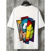 Summer Marvel Superhero Block Printed Short Sleeve Men's Street Round Neck Short Sleeve Top
