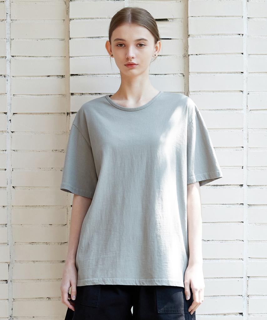 MINIMALPROJECT Basic Cotton Binding Short Sleeve T-Shirt Mst143 [Cool Gray]