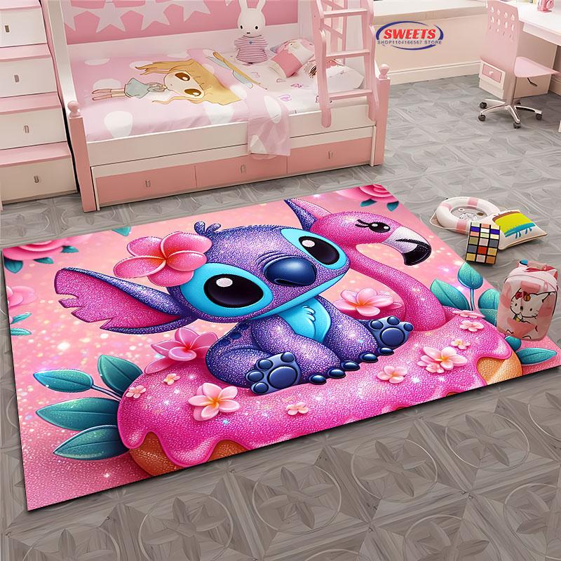 1PC St1tch Rug for Boys Bedroom Cartoon Carpet for Boys Girls Room Decor Colorful Soft Fluffy Carpet for Living Room Floor Mat