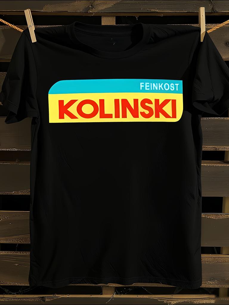 Смешная футболка с графическим принтом Feinkost Kolinski Мужская футболка Женские футболки с принтом букв Футболка с короткими рукавами Повседневная уличная футболка Топ