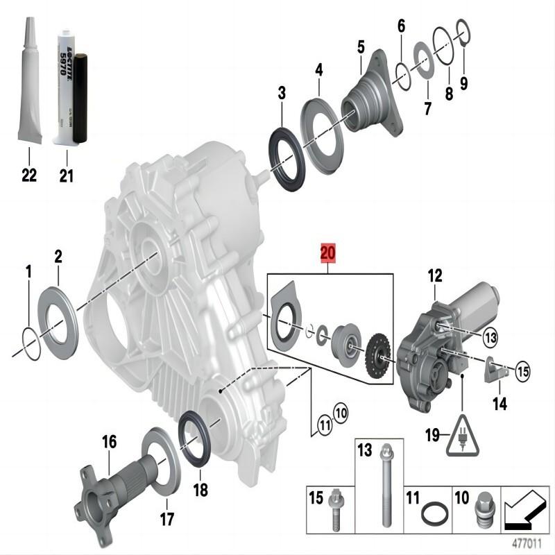 27102413711 27107566296 Transfer Case Actuator Motor Gear Repair Kit for BMW X3 X5 X6 E83 E53 E70 E71