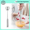 Полуавтоматический венчик для яиц из нержавеющей стали, миксер для сливок, ручной вращающийся венчик для яиц, ручка венчика для яиц, ручной миксер