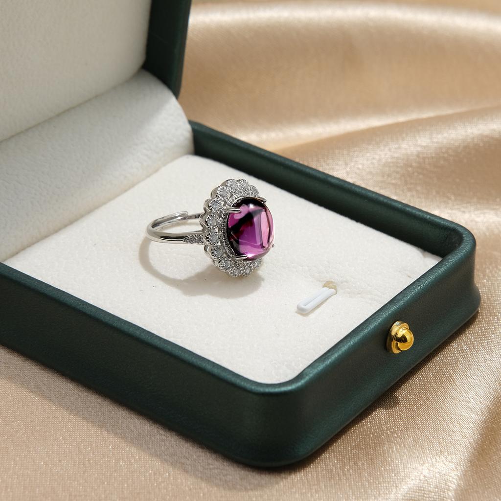 Имитация фиолетового танзанита, цветной драгоценный камень, открытое кольцо, женский групповой набор, циркон, кольцо