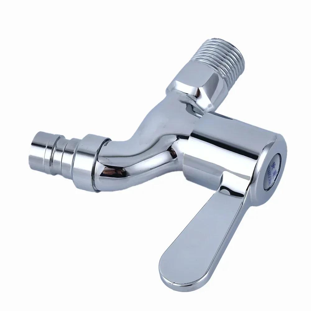 Faucet In-wall Faucet Kitchen Faucets For Washing Machine 1pc 4-point Copper Valve Core Silver Color Practical