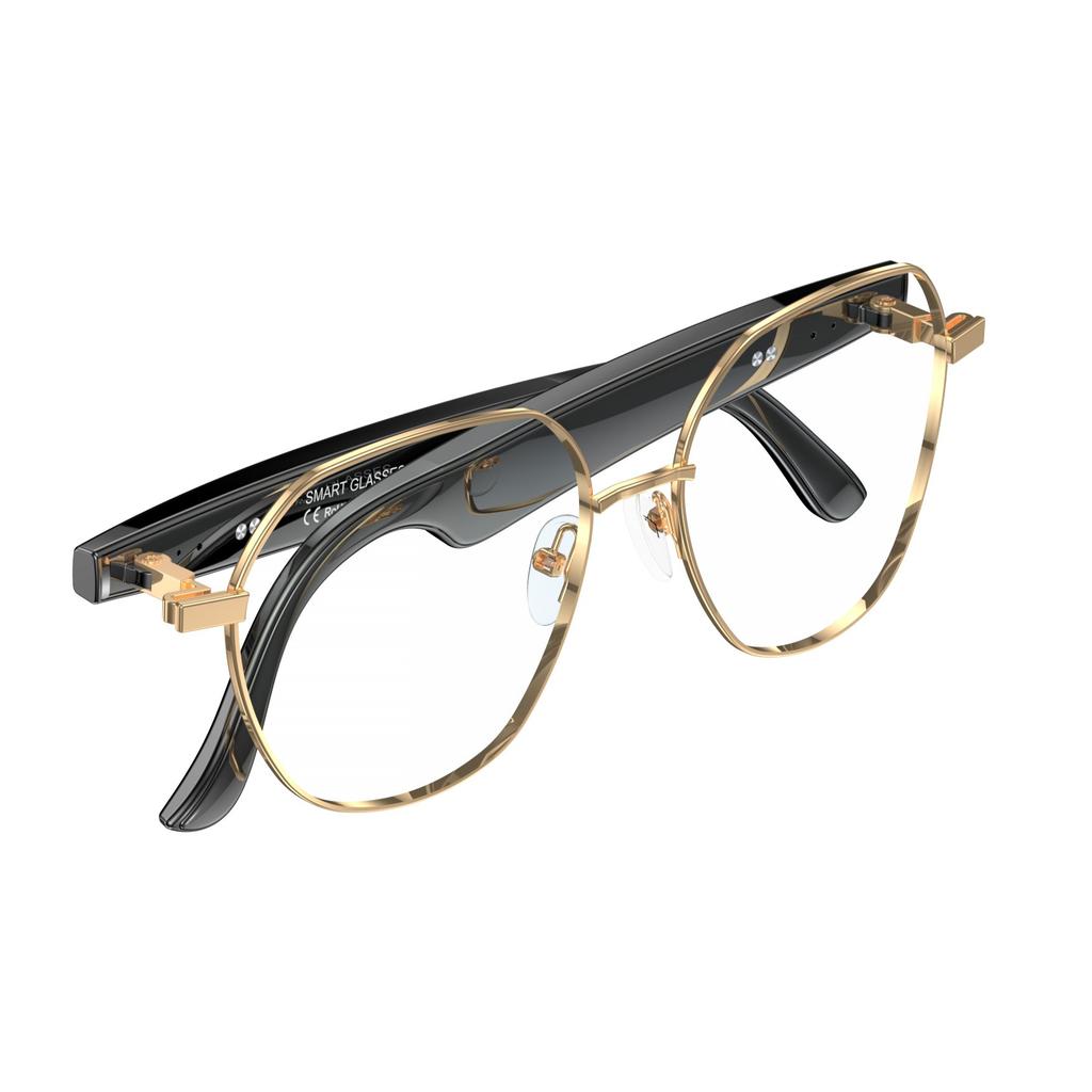 W100B Business Style AI Real-Time Translation Voice Assistant Smart Glasses Bluetooth-Compatible Fashion Eyewear
