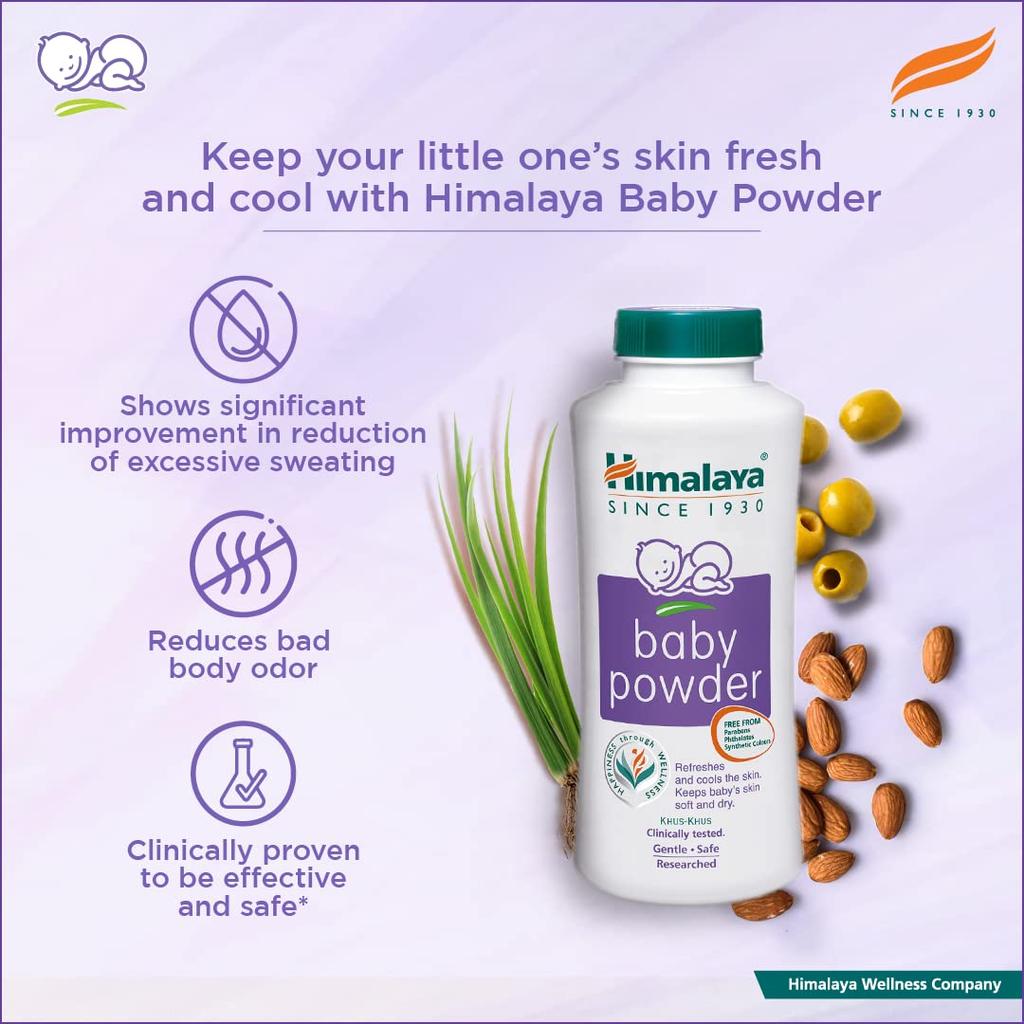 Himalaya Baby Powder 700g Gentle Talc with Olive & Almond Oil for Soft Skin Protection and Freshness