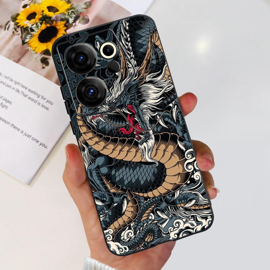 Для Tecno Camon 20 Premier Чехол CK9n Ударопрочный Чехол Модный Цветок Мягкий Силикон Чехлы Для Телефона Для Camon 20 Premier Бампер Coque