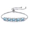 Blue Topaz Tennis Bracelet -925 Sterling Silver