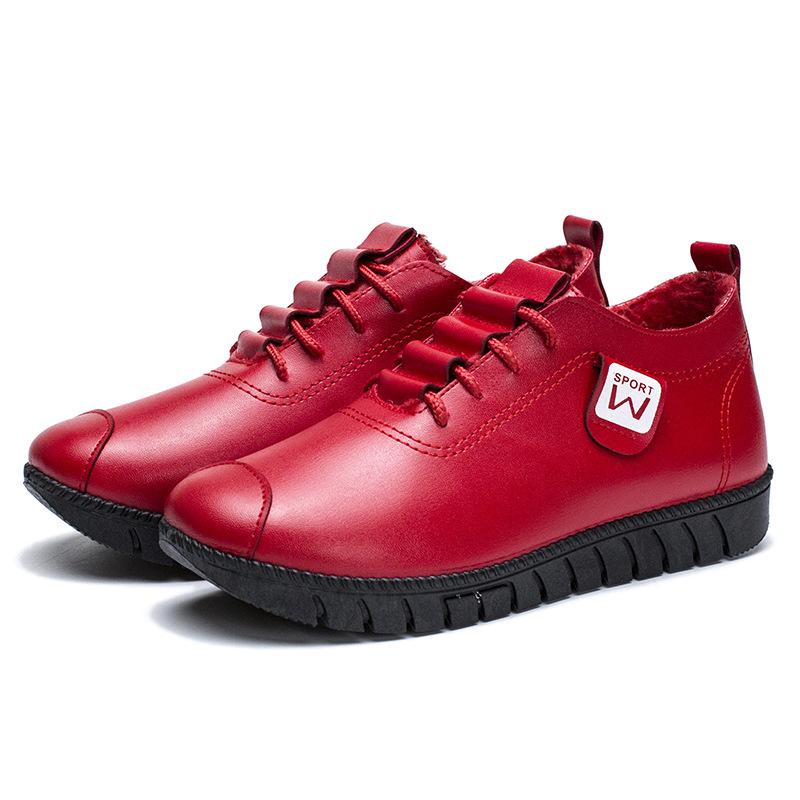 Модная женская обувь на осень и зиму, нескользящая модная универсальная повседневная кожаная обувь