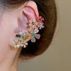1 шт. Клипса на ухо Серьга Декор в форме красочного цветка Клипса на кость уха Яркий цвет Женская универсальная серьга