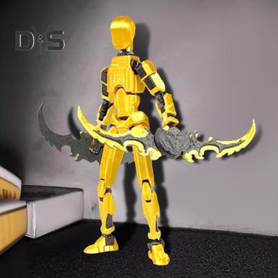 1 комплект, фигурка робота с аксессуарами, многосуставная подвижная 3D-модель робота с шарнирной рамкой, фигурка-манекен, украшение для детей и взрослых, подарок