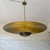 Brass Dish Pendant Light Modern Hanging Ceiling Lamp for Living Room, Dining Room, Kitchen Gold Dome Light Fixture for Home Décor