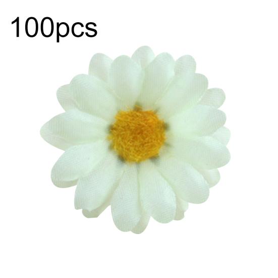 100 шт. искусственный цветок поддельные шелковые головки подсолнуха свадебный цветочный декор «сделай сам»