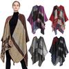 Women Winter Thick Leopard Stripe Cashmere Scarf  Shawl Wrap Cover Coat