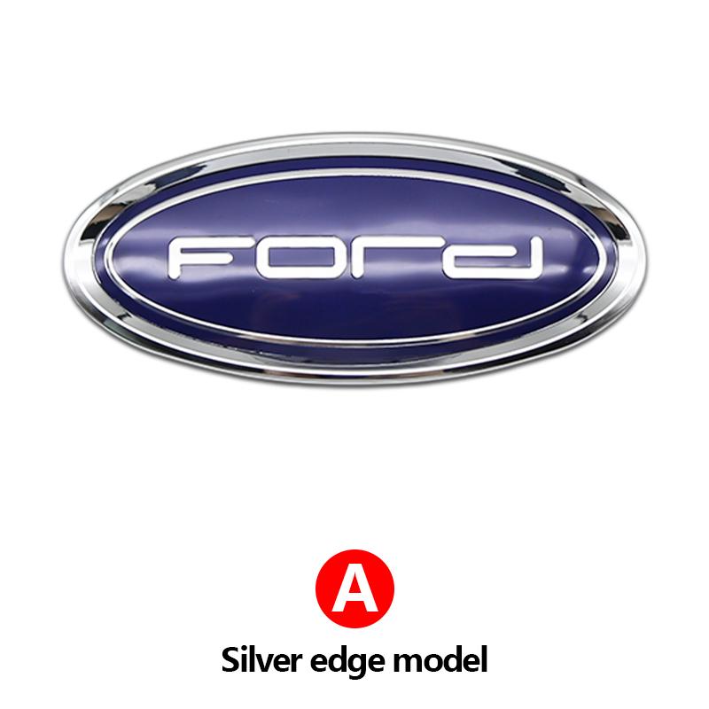 IYGU3 Ford Badge ABS 3D letter Emblem Sticker Front Hood & Rear Trunk Tailgate For Ford Fiesta Ranger Mondeo Focus Escape Kuga Edge