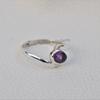 Natural Amethyst Ring, Handmade Dainty Ring, 925 Sterling Silver Ring, Oval Amethyst Ring, Gift for her, February Birthstone