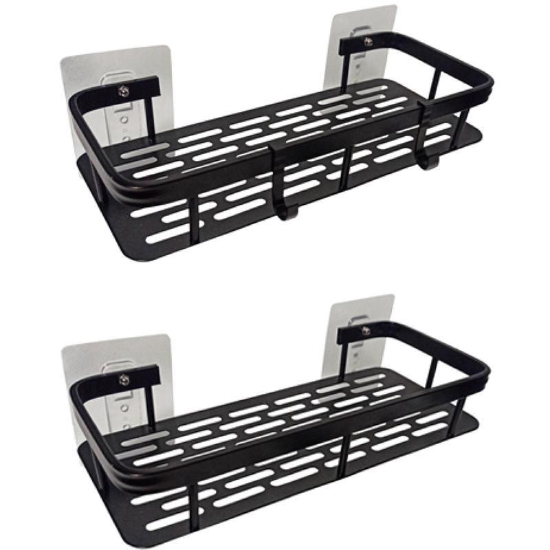 Bathroom Shelf 2 Pcs - Black