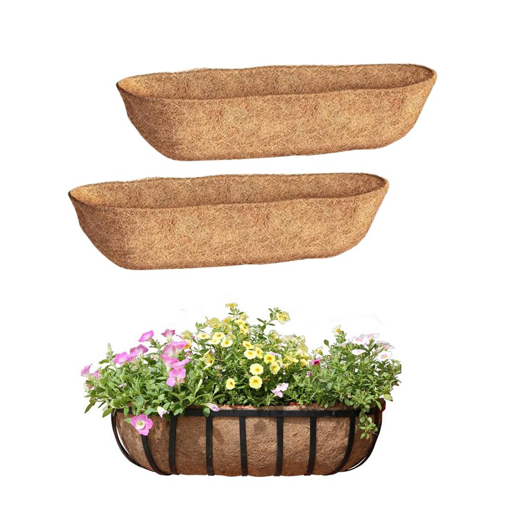 2 Pack Channeled Cocoa Liners, Natural Coconuts Coir, For Wall Basket Planters, Window Frame Liners, Garden Planter Baskets, Fence Planter Baskets
