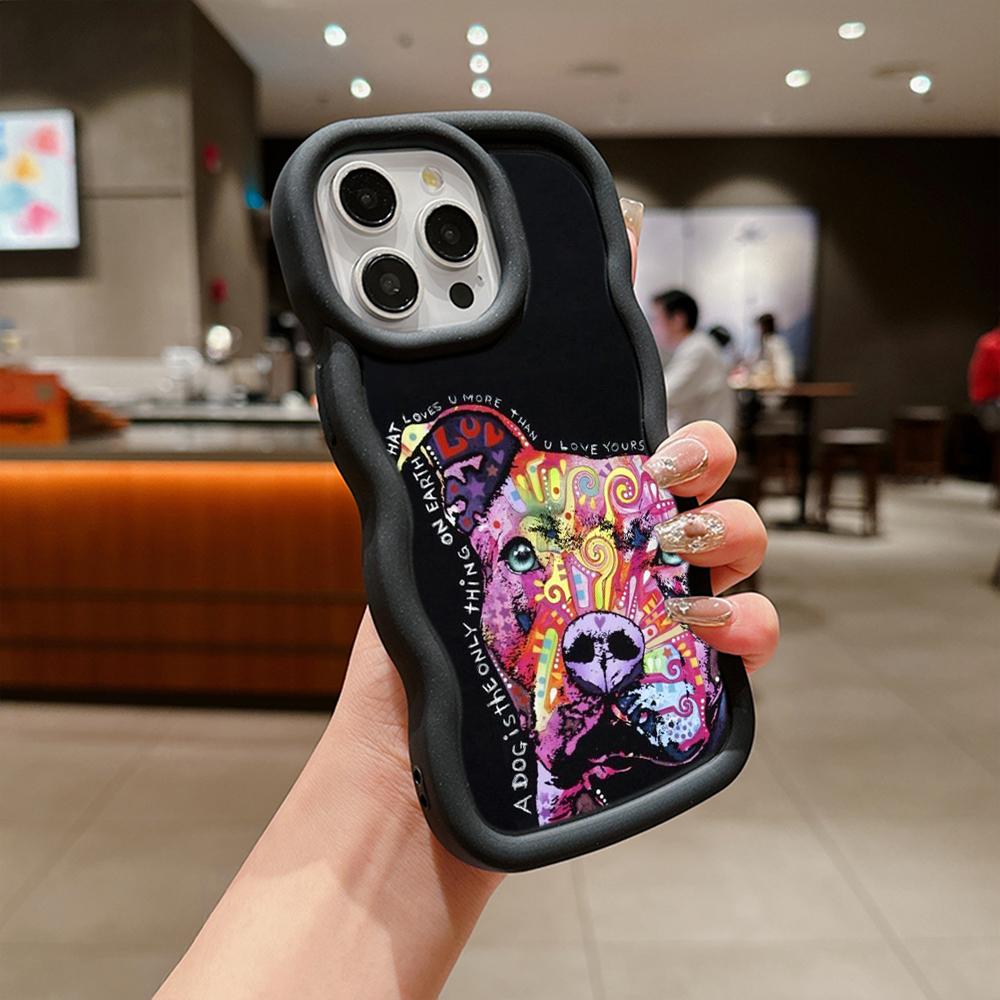 Ae76 Dog Color Doodle Design Art защитные чехлы для телефонов Samsung S24 Plus S23 Ultra A14 A55 A06 Honor X9b Motorola OnePlus Big Wave TPU задняя крышка