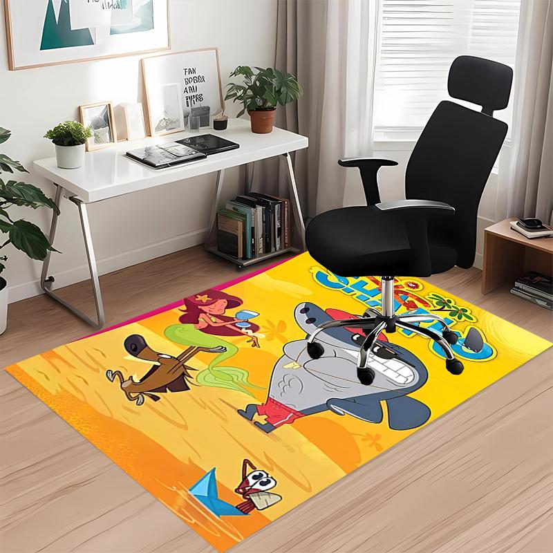 Zig & Sharko Printed Carpetrugfor Office Chair Living Room Bedroom Kitchen Room Decor Gifts