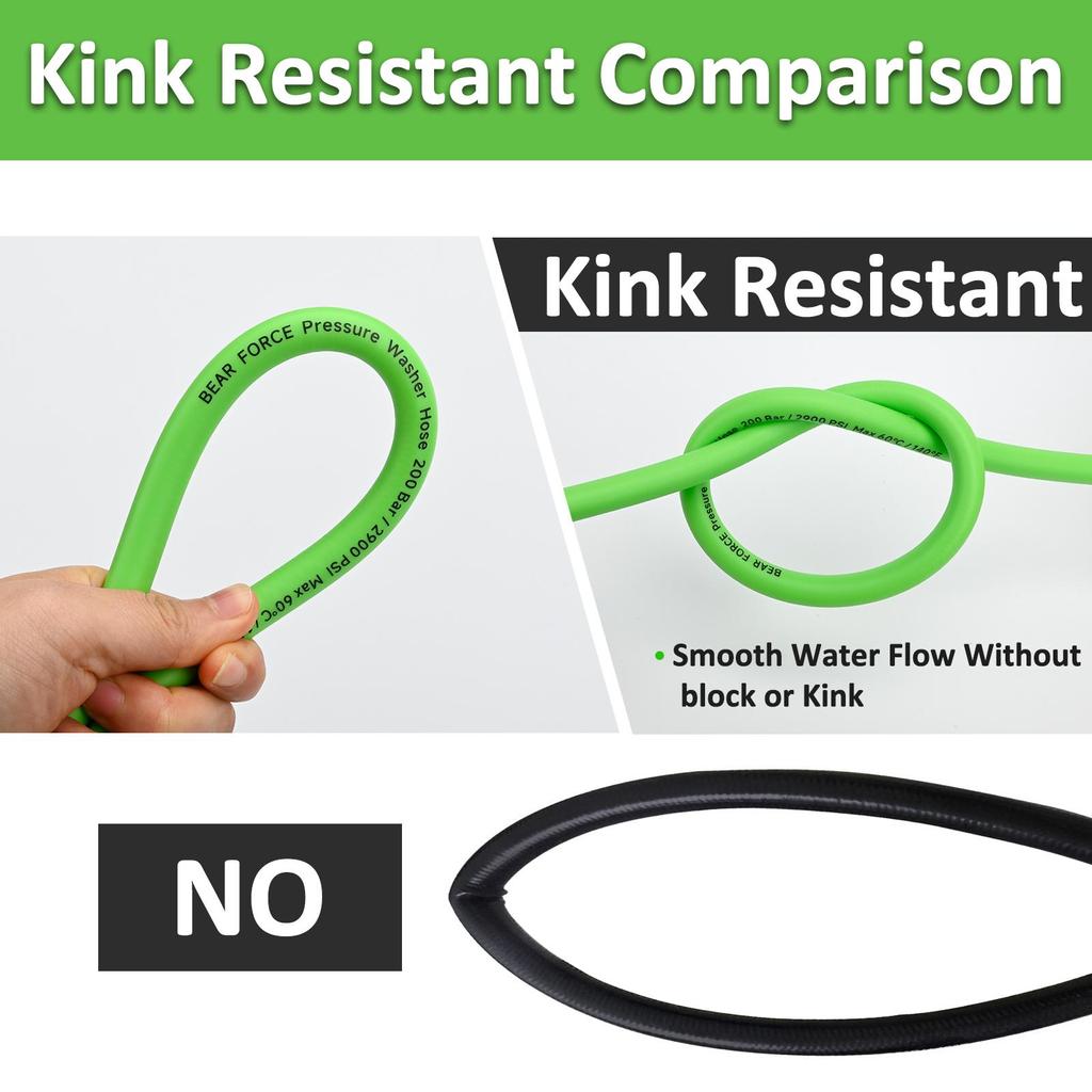 Сменный шланг для мойки высокого давления Супергибкий шланг 2900 PSI Шланг, устойчивый к перегибам, для Karcher K2-K7 Быстросъемный соединитель