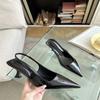Fashion Versatile Pointed Head Thin Heel Empty Single Shoes High Heel Bag Head Sandals Women