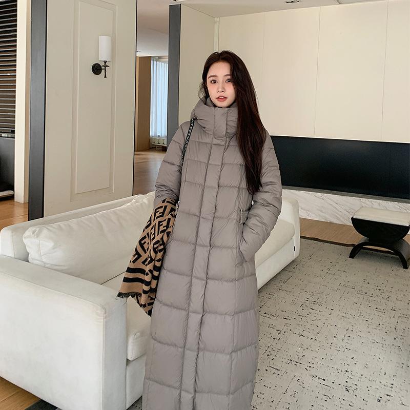 Long Down Cotton-padded Jacket Women's Over-the-knee Cotton-padded Jacket In Winter New High-grade Padded Cotton-padded Jacket.