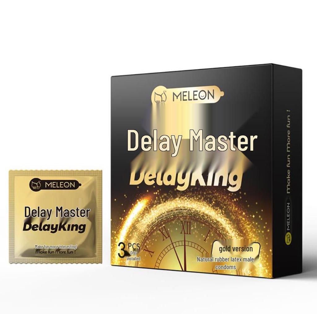 Презервативы Secret Love Delay King с ребристой текстурой – Долгоиграющие, с крупными частицами, текстура кошачьего языка