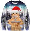 Funny Christmas Sweatshirts Animals Cats Dogs 3D Print Hoodies Women Streetwear Long Sleeve Pullovers Y2k Hoodie Woman Clothing