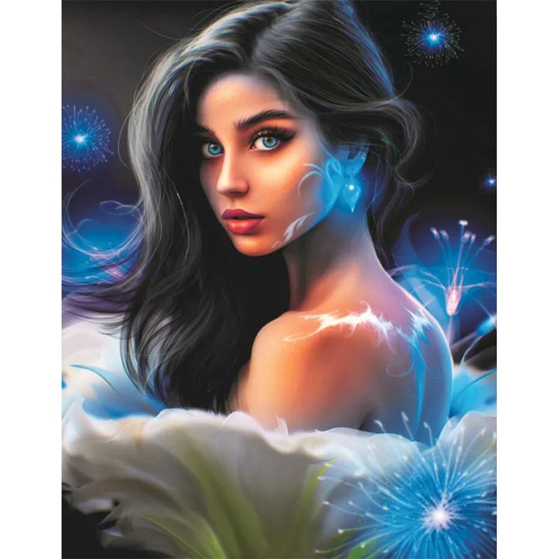 DIY алмазная живопись красивая женщина комплект для вышивки крестом мозаика искусство алмазная живопись полный круг/квадратный алмаз украшение дома