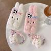 New Cute 3D Rabbit Plush Phone Case Fall Winter Warm Phone Case for iPhone 16 Pro Max
