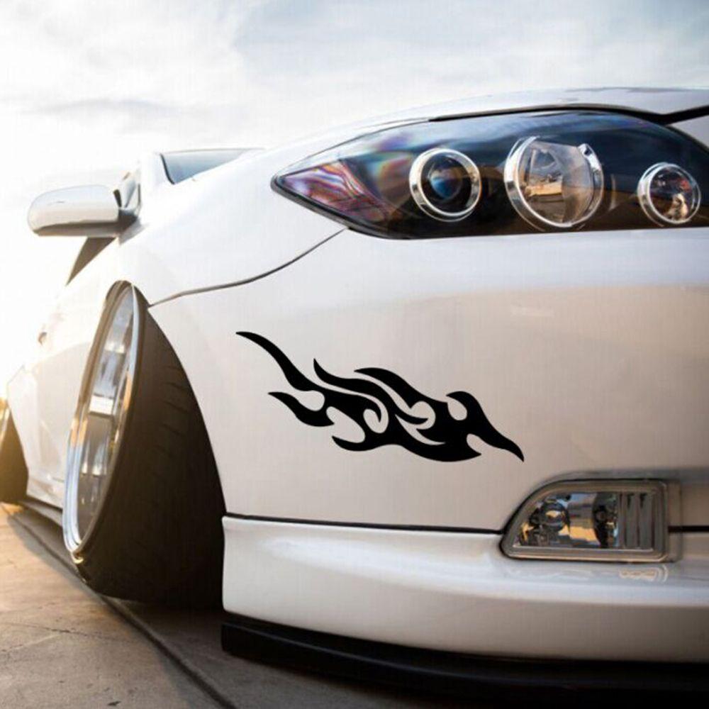 2 шт. Новые светоотражающие виниловые наклейки для украшения автомобиля, наклейка на автомобиль, наклейка «Пламя огня»