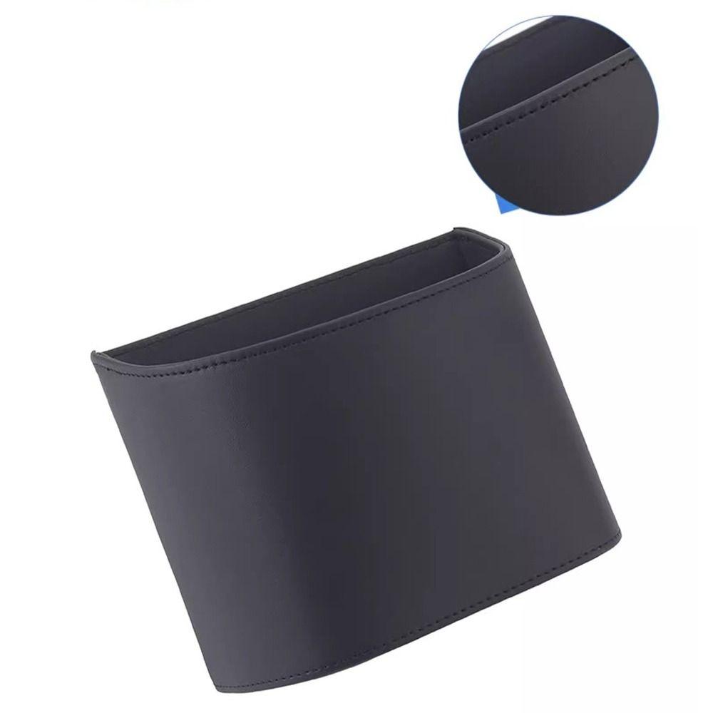 Waterproof Car Trash Can Leather Rubbish Bucket Vehicle Garbage Bin Car Interior Accessories