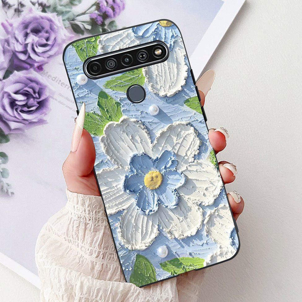 2020 For LG K41S LM-K410 Cover For LG K51S Case LM-K510 Luxury Butterfly Love Cute Cat Cool Handsome Lion Painted Black Silicone