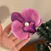 4 Pcs Hair Clip Elegant Flower Handmade Phalaenopsis Flower Hairpin Ornament Stylish Barrette For Daily Wear And Festival