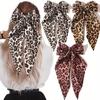 Elegant Retro Leopard Bow Hairpin with Ribbon - Autumn/Winter Collection