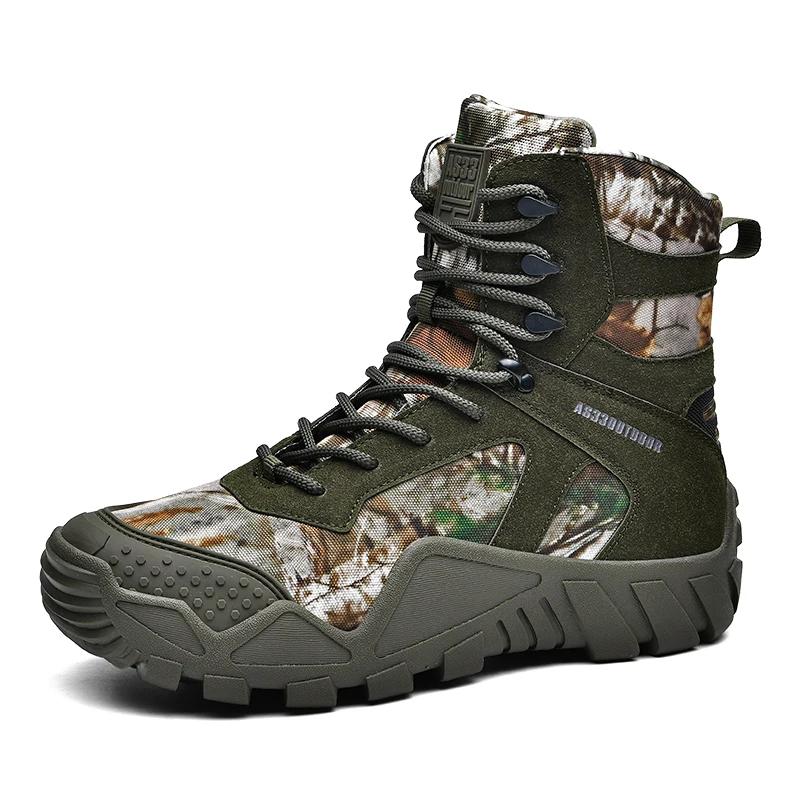 New Men Tactical Boots Lace Up Waterproof Climbing Hiking Shoes Motorcycle Training Army High Quality Hunting Unisex Desert Boot
