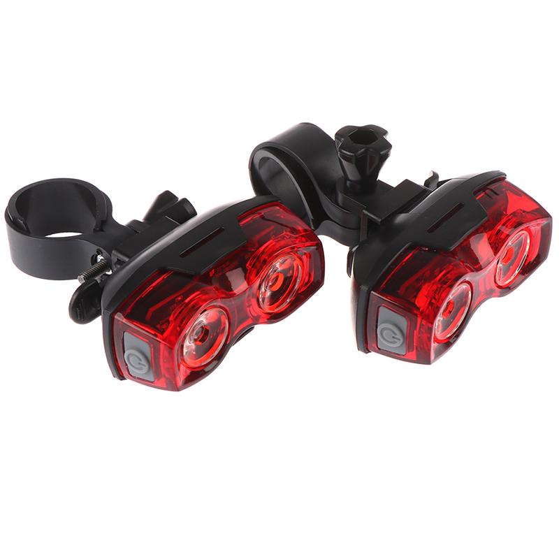 2-светодиодный яркий велосипедный безопасный задний фонарь с мигающим задним фонарем