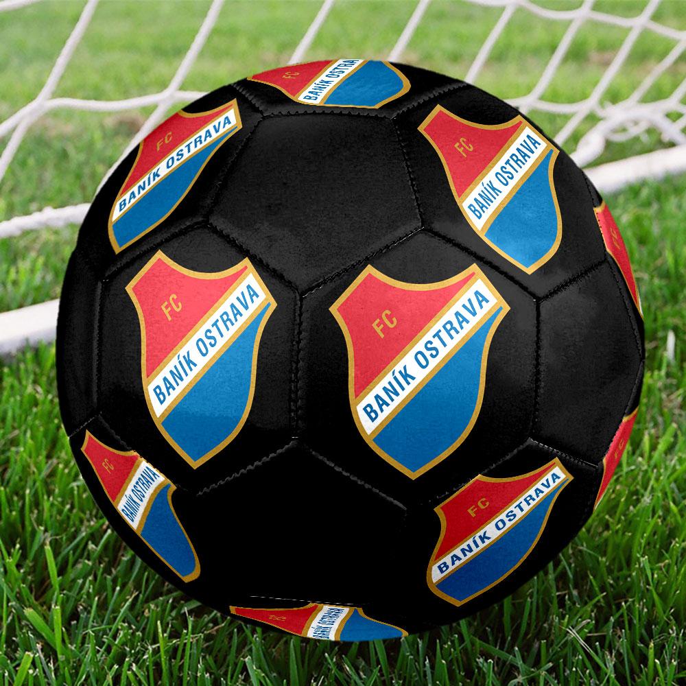 Banik Ostrava FC Size 5 Soccer Ball, Machine-Stitched PVC, Durable & High Bounce, All Ages Fit, fan merchandise, matches & outdoor use.