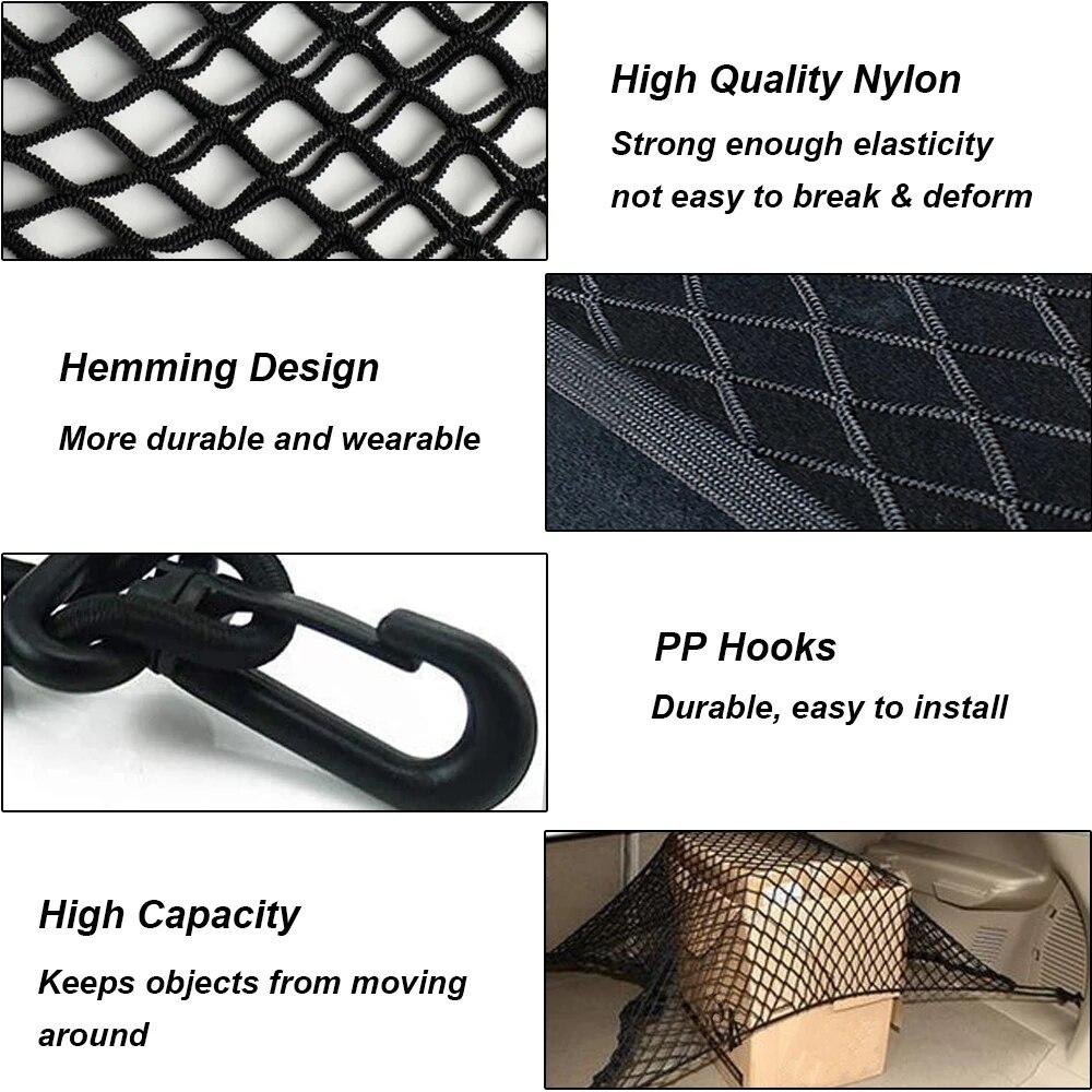 Car Trunk Net For Toyota Probox 2016 Succeed 2002~2024 2017 2020 2024 XP50 XP160 Car Trunk Nylon Elastic Mesh Net Accessories