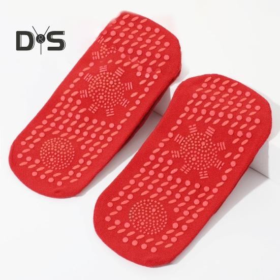 1 пара носков с подогревом, сохраняющих тепло ног 24 часа, силиконовые подошвы, средней длины, высокоэластичные, однотонные спортивные носки, удобные носки для холодной погоды