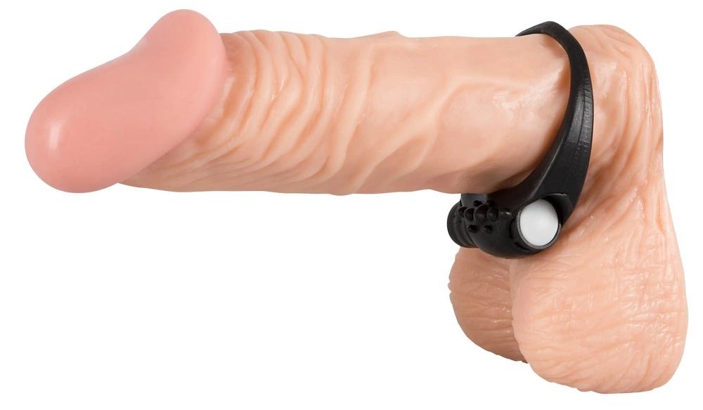 Sweet Smile - Black Penis Ring with Vibro-Bullet