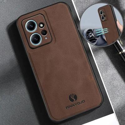 Redmi12 Роскошный кожаный чехол из овчины для Xiaomi Redmi Note 12 Pro Plus 4g 5g Мужской деловой винтажный магнитный чехол Note12 12pro